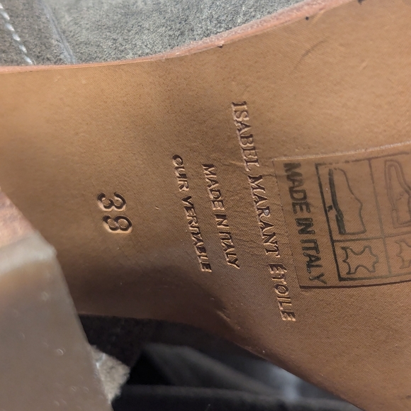 Isabel Marant Rawson Suede Ankle Boots in Olive Size 39 - Picture 10 of 10